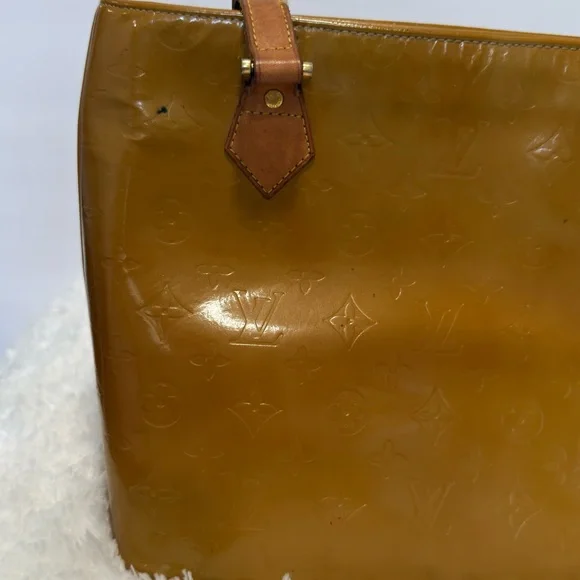 Vintage Louis Vuitton Cognac Monogram Vernis Tote - Picture 15 of 16